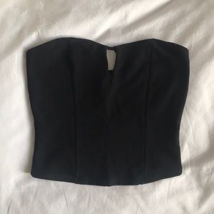 Black Cropped Tube Top